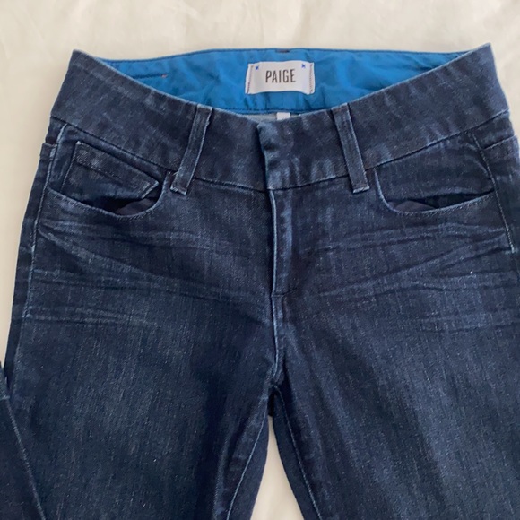 Paige flare dark wash jeans size 25 - Picture 2 of 10